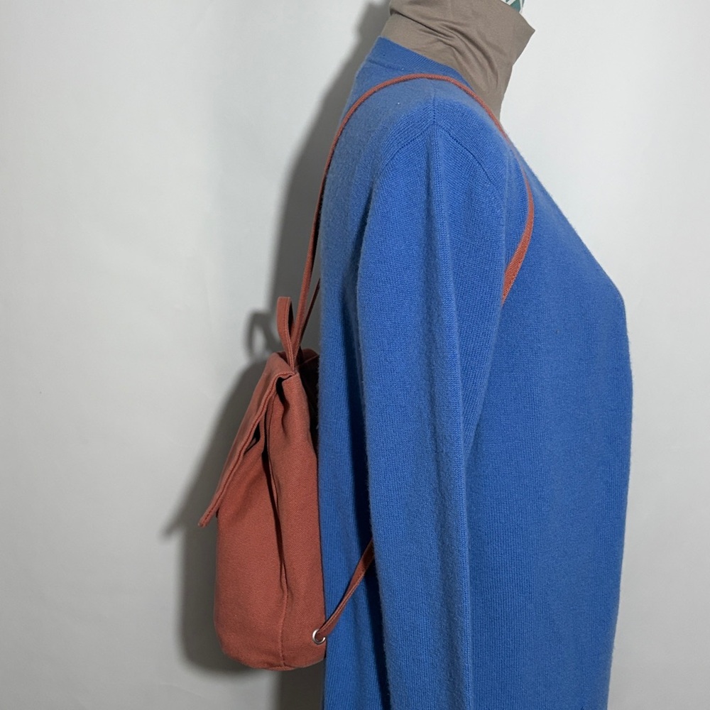 Baggu Mini Drawstring Canvas Backpack Terracotta … - image 3